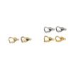 Fecho Lagosta Banhado a Ouro 14K com Preservação de Cor Coração Pêssego Corrente Extensora para Pulseira Galvanoplastia Ouro Real 18K Fivela em Forma de Coração Acessórios DIY B99