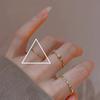 Anillo de circonita estilo coreano liso para mujer, diseño de nicho de estilo ins de lujo ligero, anillo ajustable con apertura que combina con todo de alta gama
