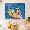 Tela Colgante de Fondo para Fiesta de Cumpleaños Estilo Coreano Ins para Fiesta Infantil, Celebración de los 100 Días, Tela Decorativa, Tela de Pared para Sesiones de Fotos en la Sala de Estar
