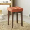 Taburete de Madera Maciza para Uso Doméstico, Taburete Cuadrado Pequeño, Taburete Redondo Simple Apilable, Taburete Bajo para Tocador, Taburete de Almacenamiento para Silla de Mesa de Comedor de Sala de Estar