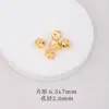 Pulsera de Oro Blanco Cuentas Espaciadoras Accesorios Pulsera de Cuentas Hecha a Mano Accesorios DIY con Cuentas de Rueda de Circonita y Espaciadores Decorativos