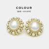 Botones de Perlas Elegantes Botones de Metal de Moda con Diamantes para Abrigo de Lana Top para Mujer Botones Redondos para Traje de Cárdigan