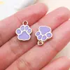 Estilo Ins Morado Soñador Aleación Goteo de Aceite Pluma Corazón de Uva Colgante DIY Pendientes Llavero Pulsera Accesorios de Joyería