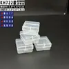 Caja vacía cuadrada transparente de PP completamente preparada caja de plástico cubierta sin rejilla caja de embalaje para accesorios de pesca caja de almacenamiento de piezas