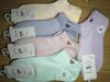 Meias de Algodão Enron Femininas de Verão de Malha Respirável Coloridas Baixa Cintura Cano Curto Finas Modernas Simples Anti-Atrito para Corrida Tamanho