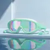 Gafas de Natación de Marco Grande Selladas con Silicona para Adultos, Alta Definición, Impermeables, Antivaho, No Irritantes para los Ojos, Lentes Electroplateadas, Fabricante de Gafas de Natación al por Mayor