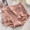 Ropa interior de cintura alta para mujer, seda de hielo, verano, fina, transpirable, talla grande, chica rellenita, algodón puro, seda, entrepierna antibacteriana, shorts triangulares, cabeza