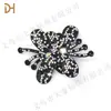 Strass Brilhante Super Flash Totalmente Cravejado Dupla Laço Roupas Femininas Flor Decorativa para Sapato Fivela de Sapato Acessórios para Sapato Acessórios para Bolsa de Sapato DIY Atacado