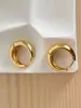 Brincos de Argola Circulares Franceses com Pingente de Gota Brincos de Argola Lisos Design de Nicho Brincos de Luxo para Mulheres 2025 Novo Estilo Quente