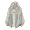 26801 Ropa de Protección Solar, Ligera Estilo Montaña Como Hielo Ropa con Capucha de Protección Solar para Pareja al Aire Libre Senderismo Ropa Transpirable de Protección de la Piel para Mujer