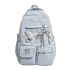 Mochila Nueva Estilo Girly Compartimento Transparente Gran Capacidad Mochila Escolar para Estudiantes Linda Ligera para Mujer Bolso de Mano de Viaje Mochila