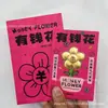 Novo Estilo Flor de Dinheiro Banhada a Ouro Envelope Vermelho Peça de Ouro Atrai Fortuna Ornamento Presente para Namorada ou Melhor Amiga, Atacado de Fábrica