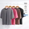 Nuevo Estilo Transfronterizo Lavado Americano Desgastado Camiseta de Chica Picante para Mujer Manga Corta Retro Copos de Nieve Fritos Logo Bordado Impreso para Mujer