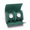 Caja de Relojes de Almacenamiento Verde Fantasma del Agua Reloj Mecánico Protector a Prueba de Polvo Bolso de Cuero para Relojes 1 2 3 Dígitos Viaje Portátil