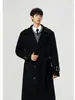 Abrigo de Lana de Longitud Media para Hombre, Chaleco de Moda para Parejas, Ropa Exterior Holgada, Gabardina hasta la Rodilla Estilo Old Money