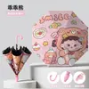 Guarda-chuva infantil para escola primária, proteção solar, proteção contra chuva, sombrinha, desenho animado fofo, guarda-chuva de uso duplo para dias ensolarados e chuvosos, logotipo e estampa personalizados