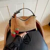 Bolsa de Mão Tecida com Listras Arco-Íris para Mulheres 2026 Verão Nova Moda Color-Blocking Bolsa de Ombro Transversal para Férias na Praia