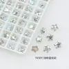 Dongzhou 6mm Strass Estrela Grossa Estrela de Cinco Pontas Strass para Nail Art Celebridade da Internet Popular Pentagonal Irregular Fundo Pontiagudo Decorações DIY para Nail Art