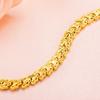 Kubo Color Oro Molde Invertido Oro 8mm Latón Chapado en Oro Real Pulsera Joyería de Oro para Mujer Pulsera Chapada en Oro Coreana