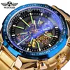 Nuevo T-Winner Moda Europea y Americana para Hombre Hueco Fresco Mecánico Resistente al Agua Automático Mecánico Reloj Provincia de Guangdong