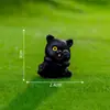 Paisaje en miniatura, figura de gatito creativo y adorable acostado, accesorio de decoración DIY para casa de muñecas de jardinería, pequeño adorno de escritorio