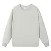 Sudadera de forro polar compuesto de color liso para primavera y otoño, con hombros caídos, para padres e hijos, cuello redondo, con logo personalizado, top casual disponible para imprimir