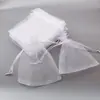 Rosario de Bautismo Europeo y Americano Bolsa de Gasa Bolsa de Regalo Regalo de Fiesta a Juego Bolsa de Organza de Color Sólido Bolsa de Empaque con Cordón Mayoreo