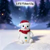 Mini enfeites de resina de Natal, mini boneco de neve de desenho animado, Papai Noel, rena, decorações DIY para minipaisagem