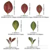 Hoja de Frijol 3D Simulada Hoja de Árbol Laminada Ramo Pequeño Planta en Maceta Accesorios para Bricolaje Hojas de Colores de Tres Puntas Decorativas
