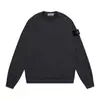 Sudadera Sto Stone de cuello redondo, forrada de forro polar, básica, color liso, manga larga, para otoño e invierno, para hombre y mujer, versátil, Island Stone