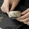 Xícara de Chá Flint Red Vintage, Xícara Única com Esmalte Rachado, Conjunto Pessoal de Chá Kung Fu de Alta Qualidade, Xícara de Degustação