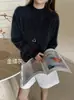 Suéter de Lana Cepillada Cachemira de Seda Integrado Sin Costuras para Mujer Otoño Invierno Cuello Semi Alto Tejido de Lana Principios de Otoño Capa Interior Capa Base Top para Mujer