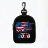 Cartera de Monedas Impresa para la Copa Mundial 2026 Bolsa de Almacenamiento para Cable de Datos y Auriculares con Llavero de Hebilla Bolsa de Almacenamiento