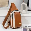 2026 Nova Bolsa de Peito Feminina PU Color Block Multi-Bolsos Casual Transversal Pequena Bolsa Transfronteiriça Versátil Bolsa de Peito de Ombro Único Em Estoque