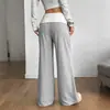 Pantalones casuales, de estilo relajado, con bloques de color, de pierna ancha y hasta el suelo para mujer, de la nueva colección transfronteriza europea y americana para TikTok 2026