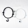 Pulsera magnética de astronauta blanco y negro de venta caliente transfronteriza, pulsera simple de pareja estilo japonés y coreano, cuerda de Milán multicolor ajustable