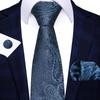 Gravata masculina formal de poliéster para negócios, gravata para noivo, casamento, listrada festiva, 8 cm, em estoque, atacado, três peças