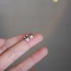 Pendientes de aro con forma de trébol de cuatro hojas para oreja, con forma de uña, de plata de ley s925 para mujer, con tornillo, sencillos y pequeños, combinables.