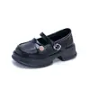 Zapatos de cuero redondos estilo británico para mujer en color café, nuevos de otoño 2026, zapatos Mary Jane de suela gruesa estilo JK japonés para combinar con faldas
