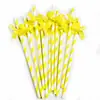 Fábrica en stock al por mayor paja de papel con lazo creativo decoración de fiesta mesa de postres vestido de cumpleaños tapón de botella de pudín enchufable
