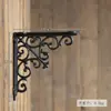Suporte Triangular de Ferro Fundido Forjado Espesso Vintage Suporte de Prateleira Fixo de Ângulo Reto Montado na Parede Suporte de Prateleira com Suporte de Carga Galhada