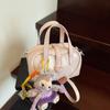 Bolso Bowling de Verano de Moda 2025, Diseño de Bolso de Mano Niche Exquisito con Corazón, Moderno y Casual, Bolso Bandolera de Hombro Único