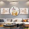 Pintura Colgante de Pared de Fondo de Sofá con Buen Significado, Pintura de Paisaje Moderna Simple de Lujo Accesible, Nueva Pintura Decorativa de Sala de Estar de Alta Gama y Atmosférica