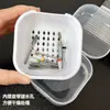 Caja Desinfectante para Cabezal de Pulido de Uñas, Filtración de Doble Capa, Caja de Limpieza Engrosada, Caja de Almacenamiento Portátil para Salón de Uñas al por Mayor