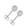 Pendientes de Titanio F136, Pendientes de Perla de Moda y Sencillos de Alta Gama, Pendientes de Aleación de Titanio G23 con Piedra Natural y Cierre de Mariposa