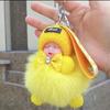 Nuevo Estilo Llavero de Piel de Zorro Real Colgante para Bolso Muñeco de Peluche para Coche Regalo Lindo Juguete de Bola de Pelo Muñeco Decoración