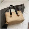 Bolso Tote Estilo Oficina Gran Capacidad para Mujer Bolso de Hombro Simple Versátil Textura Lujo Ligero Bolso Retro Nuevo para Mujer Transfronterizo