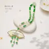 Adornos colgantes originales del Festival de Medio Otoño, colgantes para coche bordados de estilo antiguo, bolsitas de la suerte, saquitos de cordón con cuentas, bolsitas de la suerte portátiles y pequeños regalos