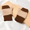 Guantes de Punto Gruesos Cálidos de Medio Dedo para Otoño e Invierno, Estudiantes Mujeres, Dedos para Escribir, Pantalla Táctil, Muñeca, Manga de Lana