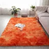 Alfombra Gruesa de Lana de Seda Tie-dye Cobertura Total para Sala de Estar Alfombra de Sofá Alfombra Larga de Pelo para Mesita de Noche de Dormitorio Otra Lana